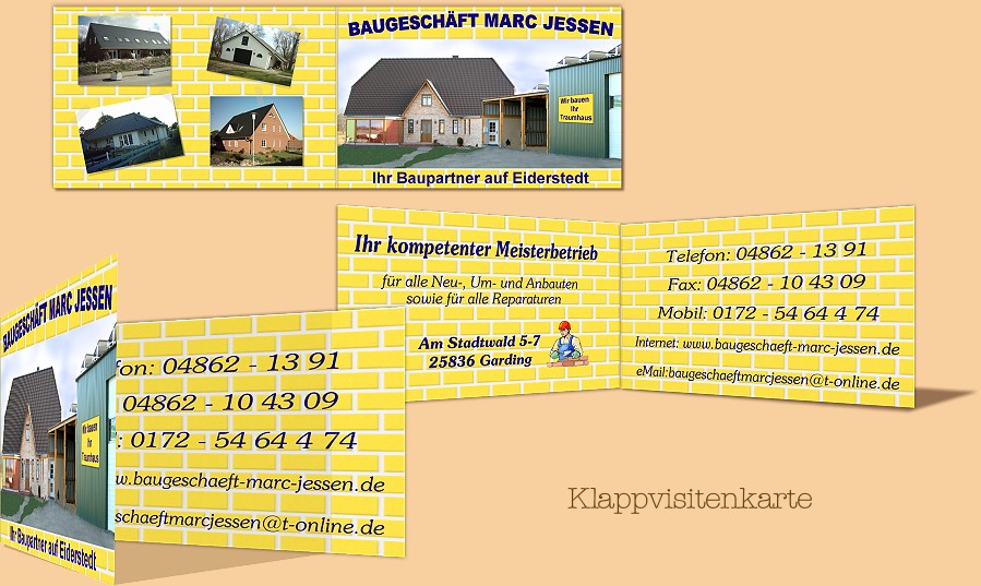 Visitenkarte Baugeschäft Marc Jessen